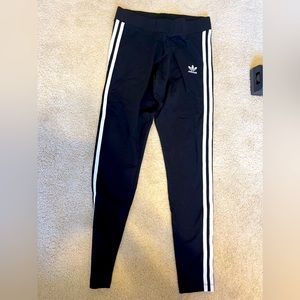Girls black adidas leggings size 10